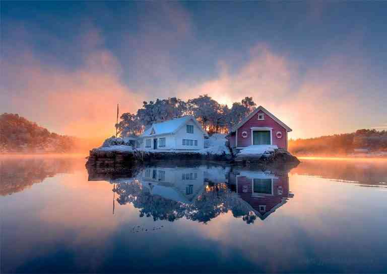 绮丽壮观的自然风光 挪威奥拉摩恩的美丽风景